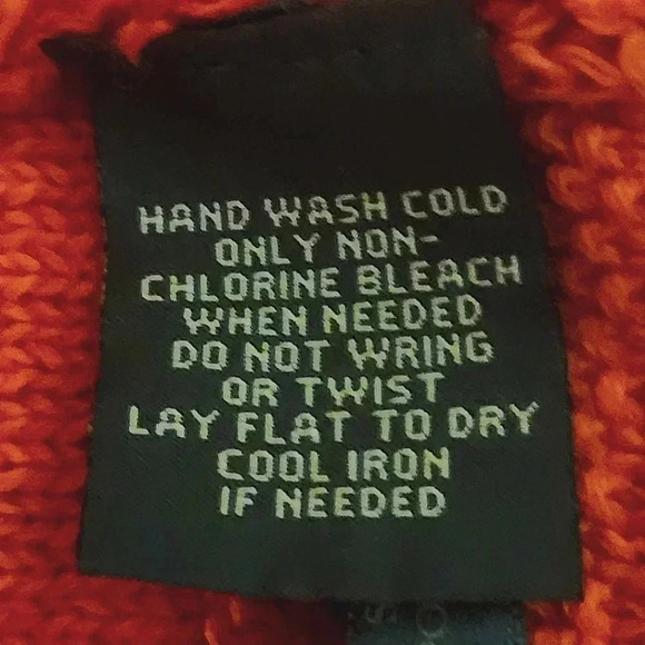 Lauren Ralph Lauren red/orange hoodie sweater with medallion ties Size Medium - Picture 4 of 7